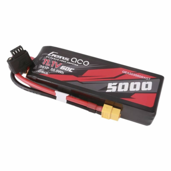 Gens ace G-Tech 5000mAh 11.1V 60C 3S1P Short-Size Lipo s ...