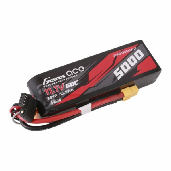 Gens ace G-Tech 5000mAh 11.1V 60C 3S1P Lipo s XT60 konekt...