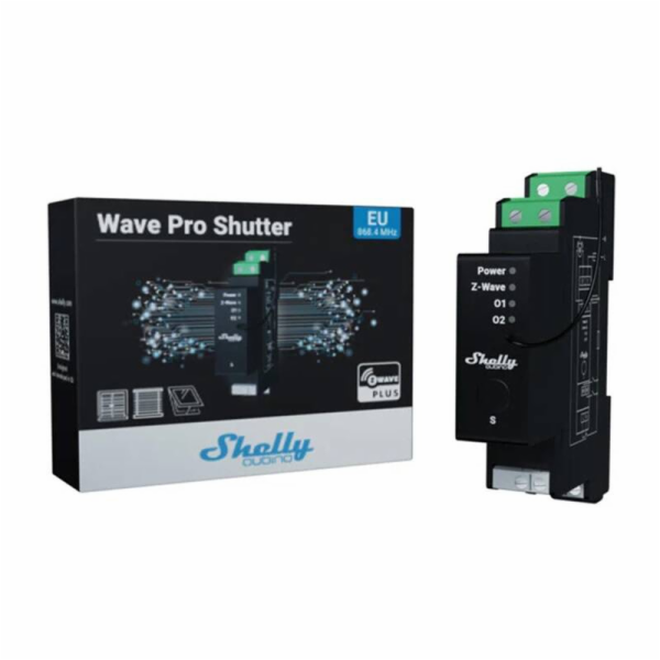 Relé DIN s měřením energie Shelly Qubino Wave Pro Shutter