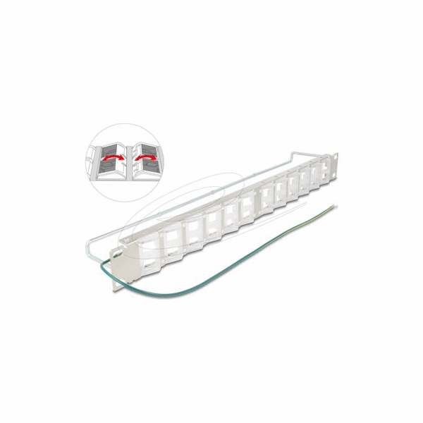 Delock - Patch panel (záslepný) - natocné porty s ochrann...