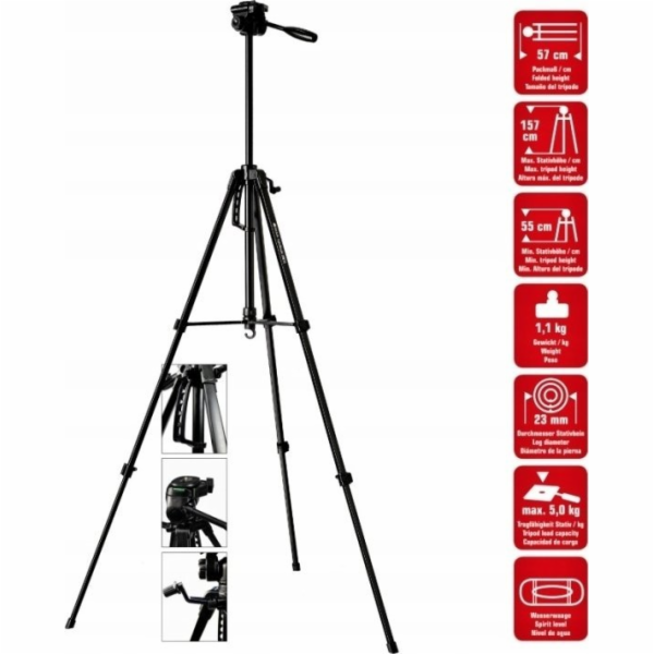 Braun LW 3001S stativ  (57-157 cm, 1100 g, 3-směrná hlava...