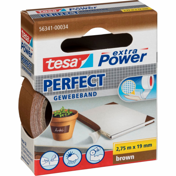 Tesa tesa extra Power Perfect Gewebeband 2,75m 19mm hnědá