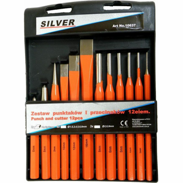 Stříbrné DĚROVAČE 12 ks. /STŘÍBRO