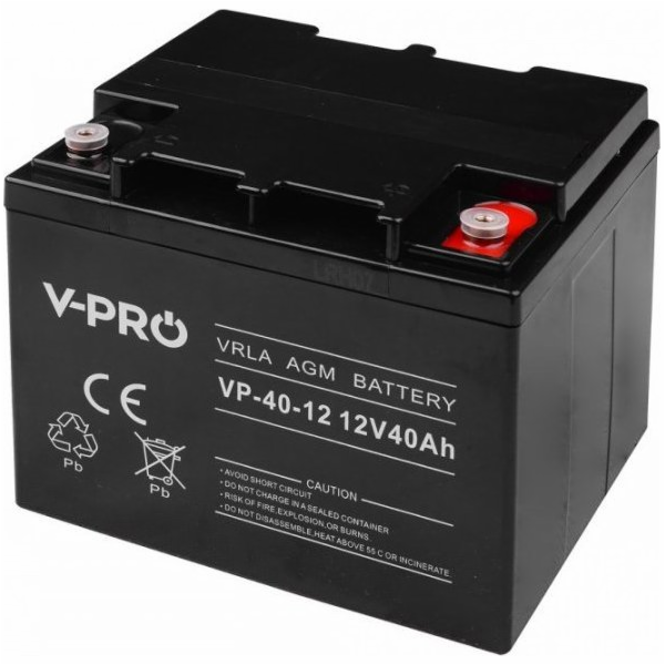 Volt VOLT BATERIE AGM VPRO 12V 40Ah VRLA BEZÚDRŽBOVÁ