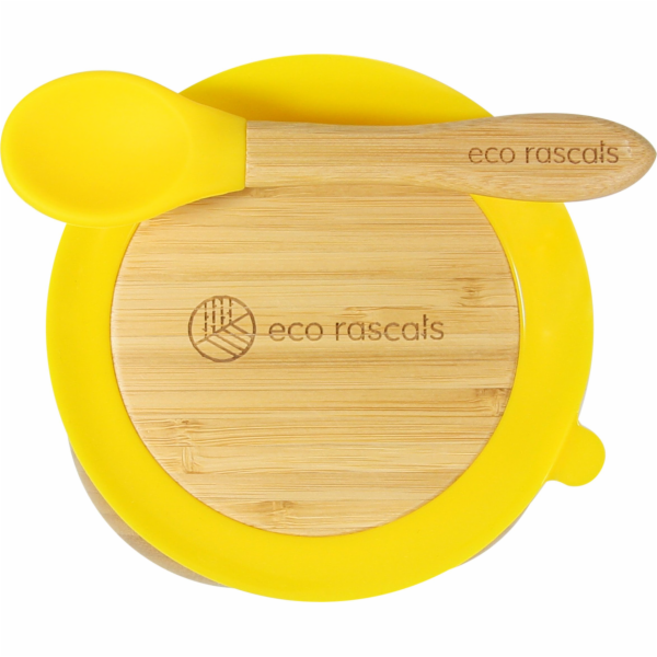 ECO RASCALS ECORASCALS Bambusová miska sytě žlutá s přísa...