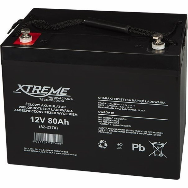 Blow Gel baterie 12V 80Ah XTREME