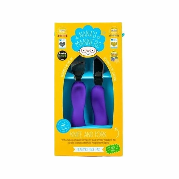 Nana`s Manners Držák tvarování příborů Fáze 3 Fialový Nan...