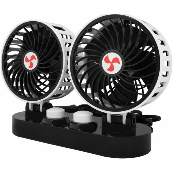 LTC LTC ventilátor do auta dvojitý 2x5 12V s regulací