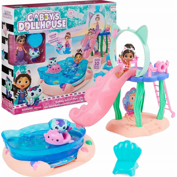 Kapesní figurka Polly Gabi's Cat House Pool Fun Set