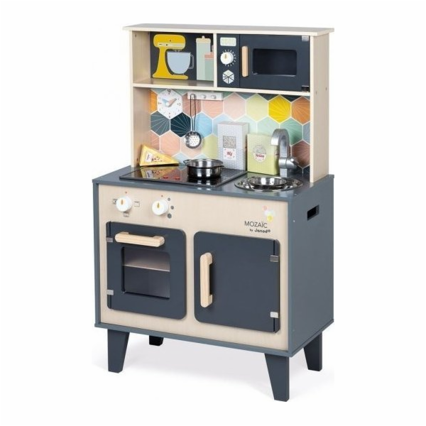 Janod Janod - Velká dřevěná kuchyně se zvukem, LED světle...