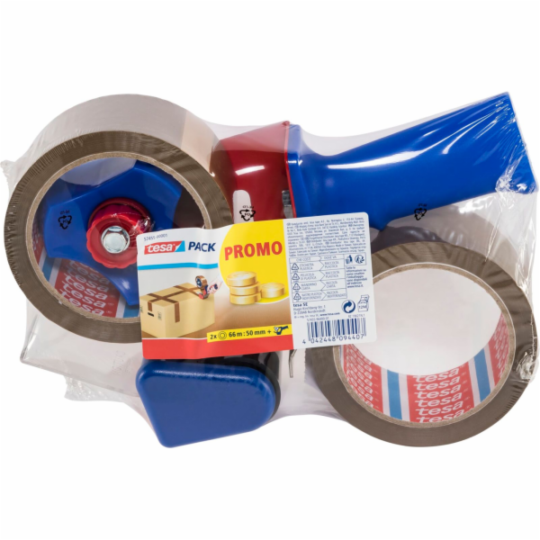 Promo dávkovač Tesa Tesapack vč. hnědá 66m x 50mm