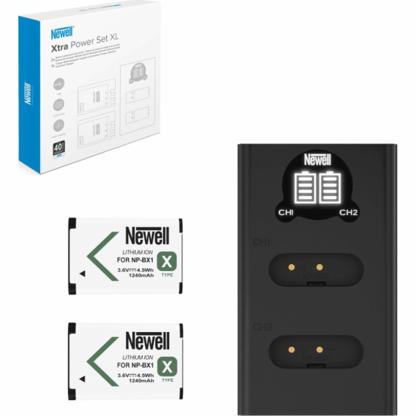Dvoukanálová nabíječka baterie Newell NEWELL DL-USB-C a d...