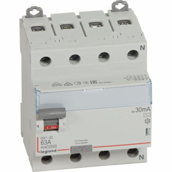 Legrand RCD 4P 63A 0,03A typ AC P304 DX3 411704