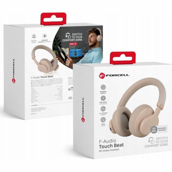 ForCell FORCELL F-AUDIO bezdrátová sluchátka ANC Touch Be...
