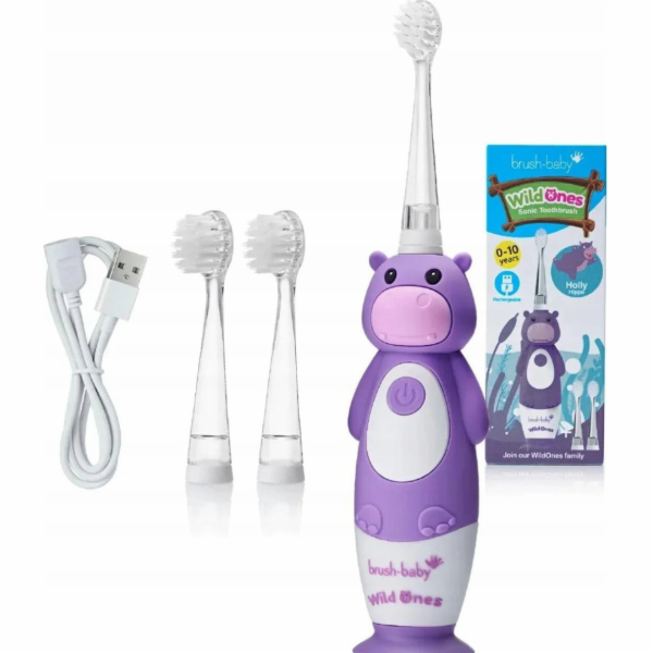 Kartáček-baby WildOnes Hippo Purple zubní kartáček
