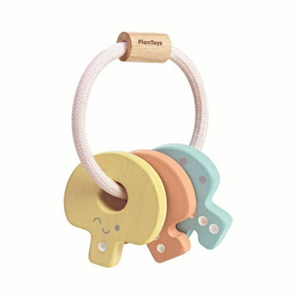 Pastelové chrastící klíče Plan Toys - 260364