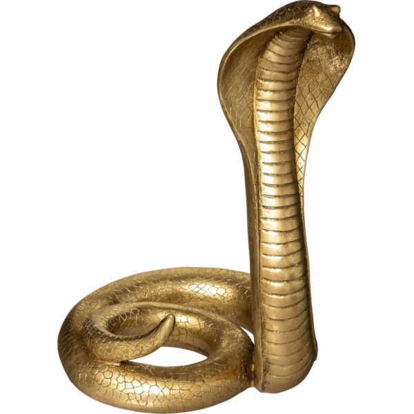 Atmosphera Dekorativní polyresinová figurka COBRA, zlatá,...