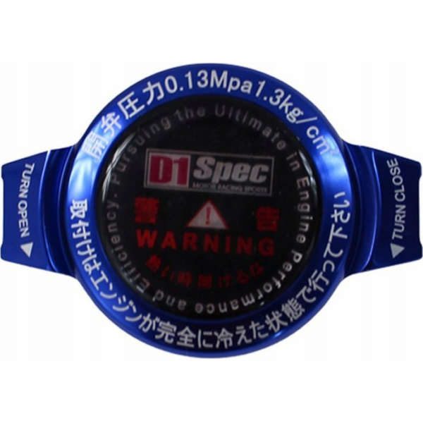 D1Spec záslepka chladiče D1Spec 28mm 1,3 bar modrá
