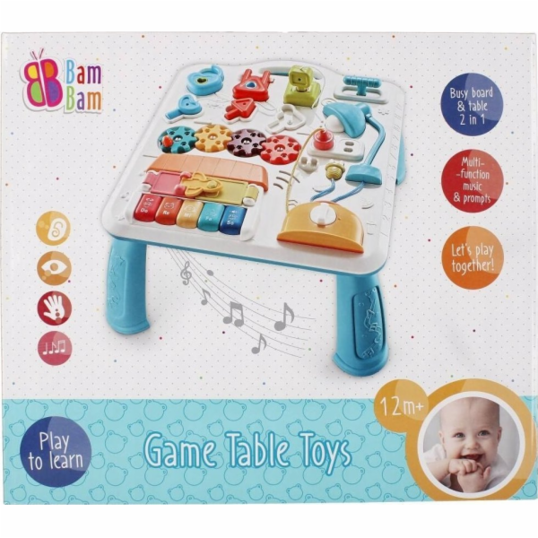 BamBam BAM BAM MUSICAL STŮL VZDĚLÁVÁNÍ B/O 40X36X10 P12