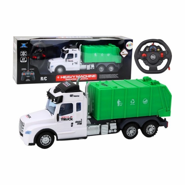 LeanToys dálkově ovládané popelářské auto RC Zelená světl...