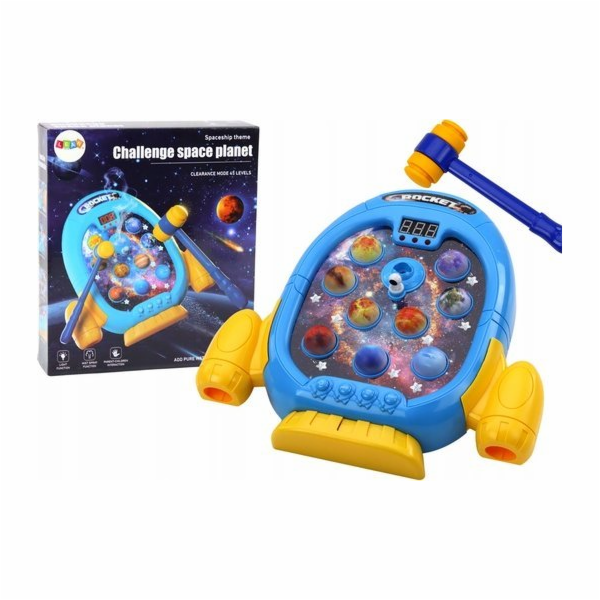 Arkádová hra LeanToys Wac A Mole Planets Rocket 6 režimů ...