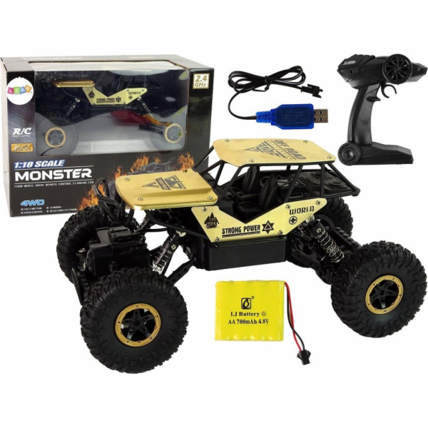 Vysoká kola pro RC auta LeanToys 1:18 Plastové černé zlato