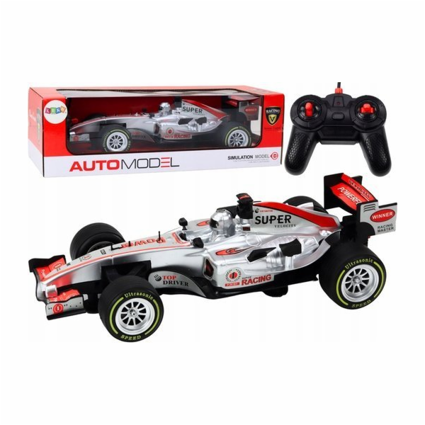 LeanToys dálkově ovládaný RC Racer 1:12 Stříbrná světla Z...
