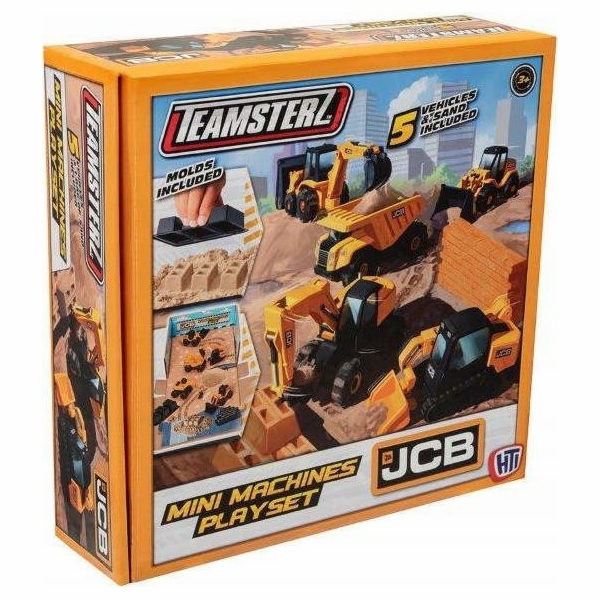 Teamsterz JCB MINI STROJE Hrací sada s pískem a 5 auty