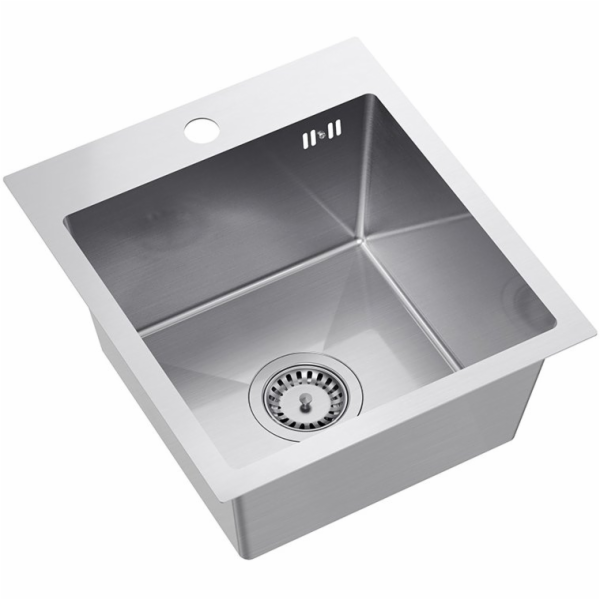 Quadron dřez LUKE 90 ocelový dřez Brusný nikl