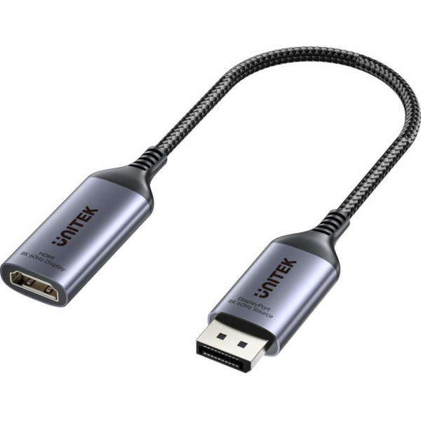 Unitek DisplayPort – HDMI AV adaptér šedý (V1611A01)