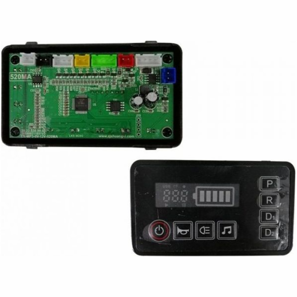 Ovládací panel pro auto napájené bateriemi