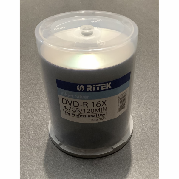Traxdata TRAXDATA RITEK DVD-R 4,7GB 16X TISKNUTÝ STŘÍBRNÝ...