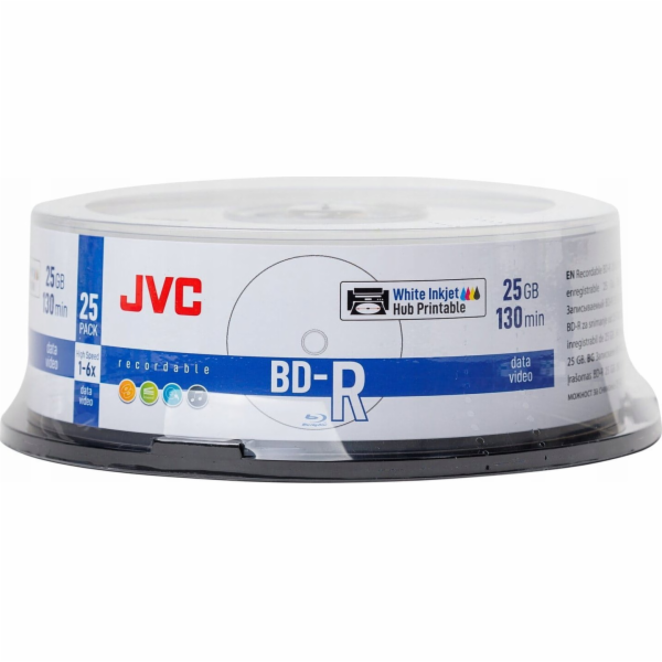 JVC JVC BD-R 25GB 6X INKJET BÍLÝ TISKNÝ DORT*25 70L71KJCK...