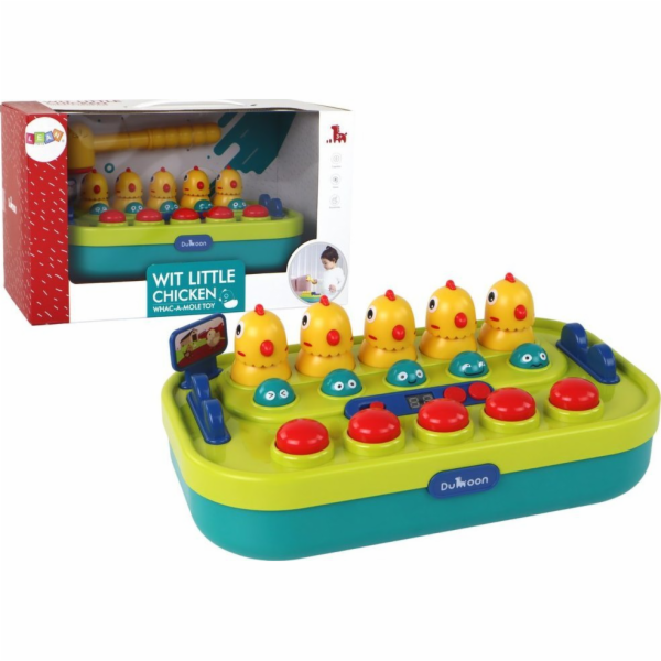 Arkádová hra LeanToys Whac-a-Mole Chicks Hammer Světla Zv...