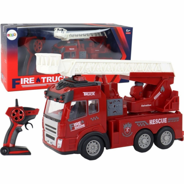 LeanToys hasičská zbrojnice s modelem na dálkové ovládání...
