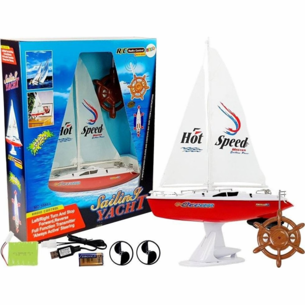 Lean Sport Boat Dálkově ovládaná plachetnice 50 cm Kormid...