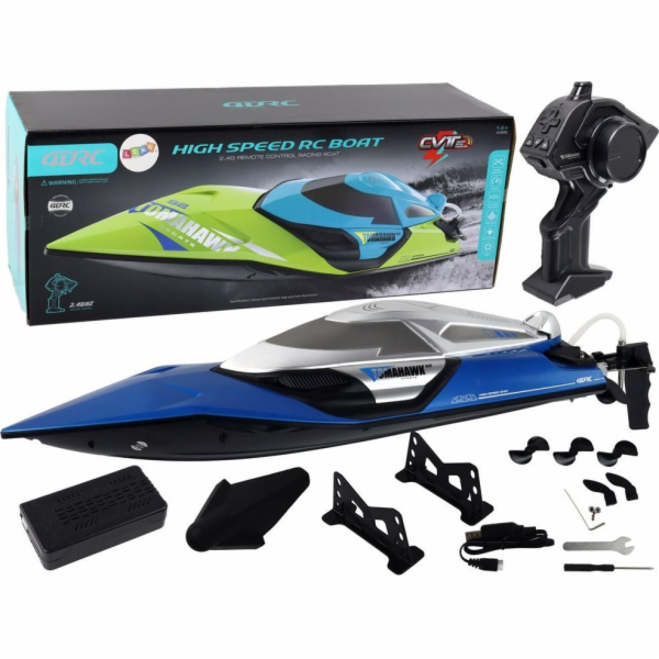 LeanToys Motorboat R/C 2.4G Světla 30 km/h Modrá