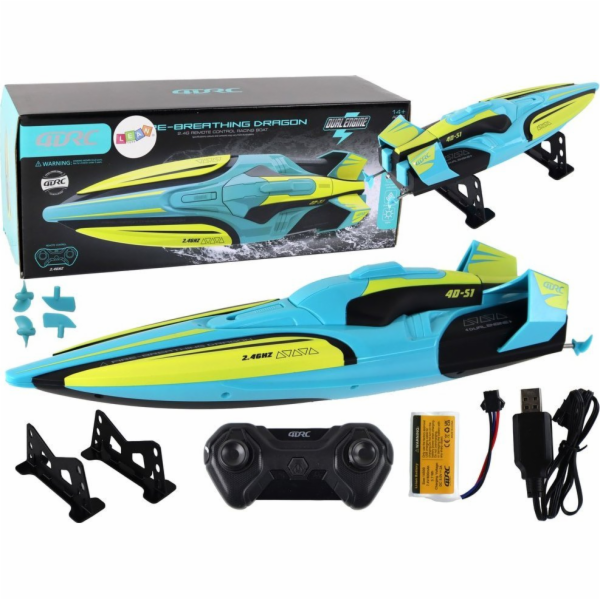Vodotěsné dálkové ovládání LeanToys RC Water Boat 2,4G žl...