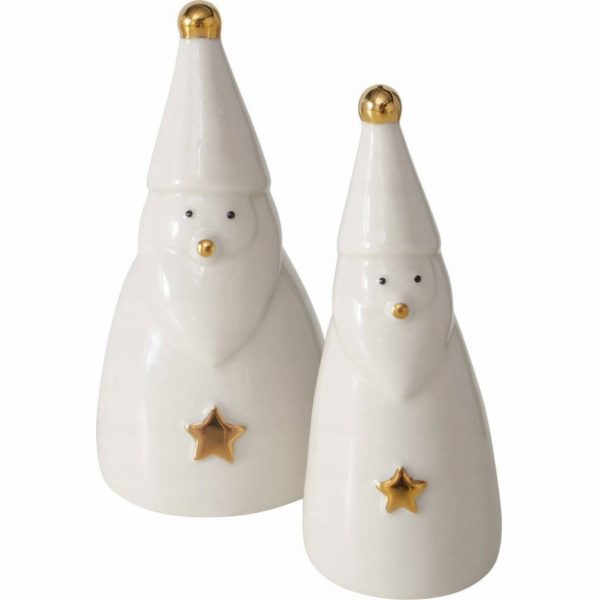 Boltze Dvě porcelánové figurky JELKI, bílí Mikulášové