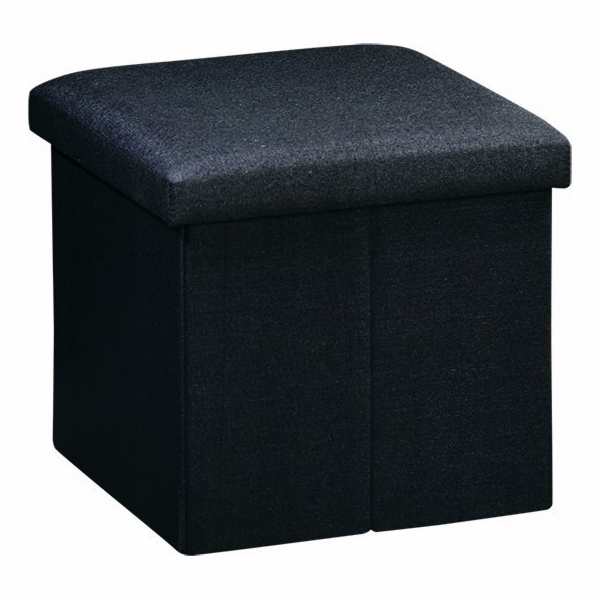 Kesper Pouf s úložným prostorem, plátěný vzhled, 38 x 38 cm