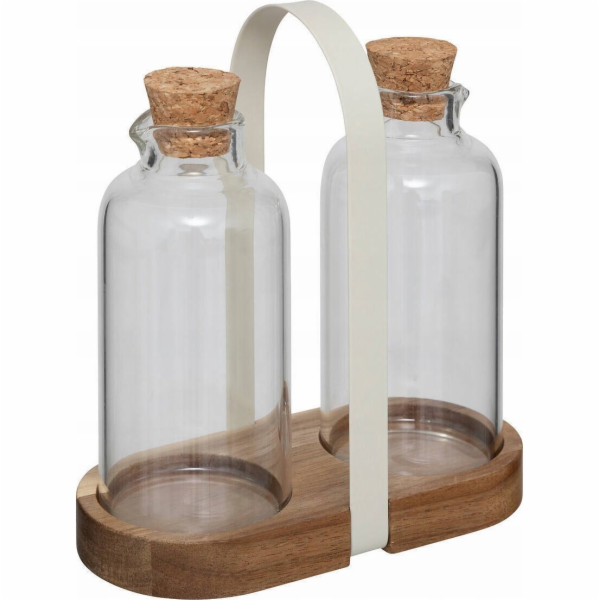 5 pěti lahví na olej a ocet HARMONY, 2 karafy 300 ml