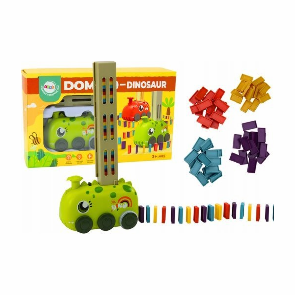 LeanToys Zelený dinosaurus na baterie Stohování do aut Ba...