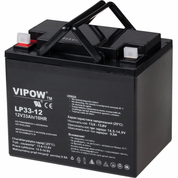 Vipow gelová baterie VIPOW 12V 33Ah