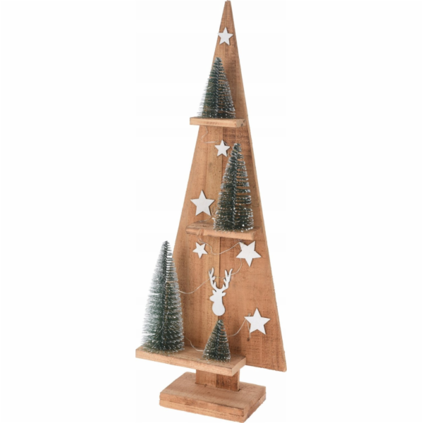 Home Styling Collection Figurka z jedlového dřeva s LED v...