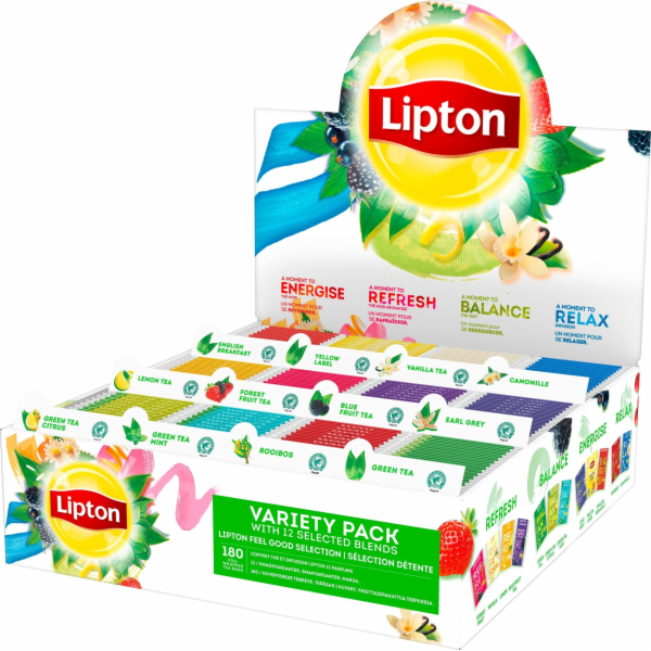 Lipton Tea Variety Pack - 12 různých příchutí - celkem 18...
