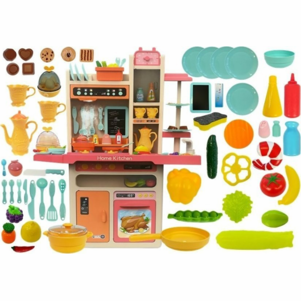 LeanToys Růžová dětská kuchyňka LEAN Toys
