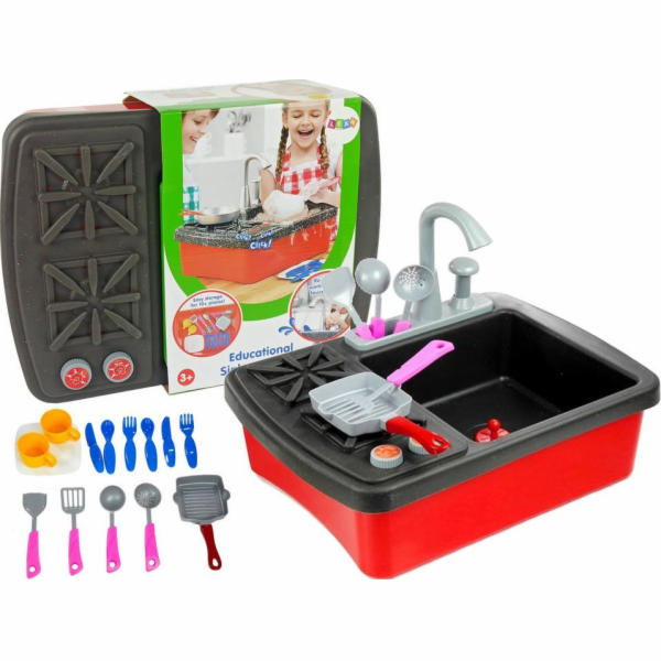 Štíhlý sportovní vařič a dřez s příslušenstvím pro vodovo...