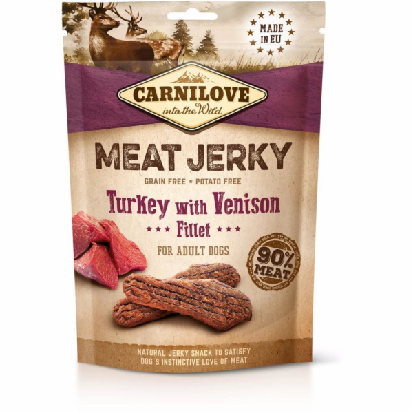 CARNILOVE Meat Jerky Turkey with Venison - snack pro psy ...