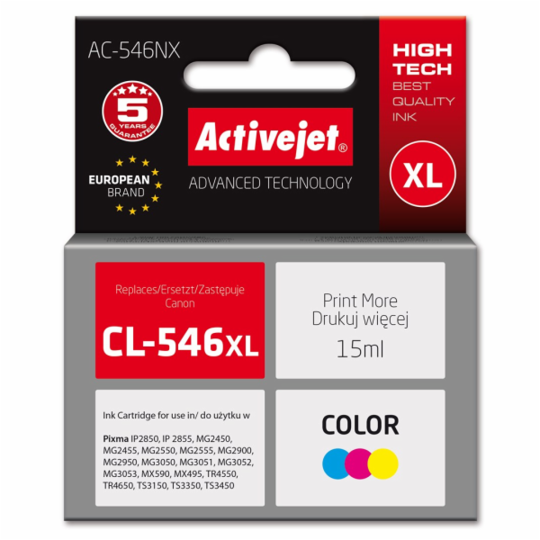 Activejet AC-546NX Tiskový inkoust pro Canon, náhrada Can...