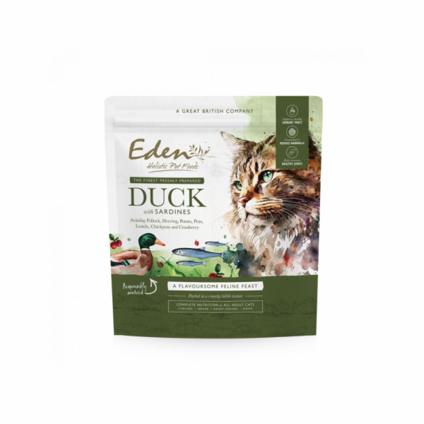 EDEN Kachna a Sardinka - suché krmivo pro kočky - 1,5 kg